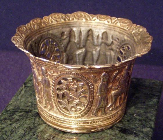  Chinese pierced cup of antiquity w/Persian influence