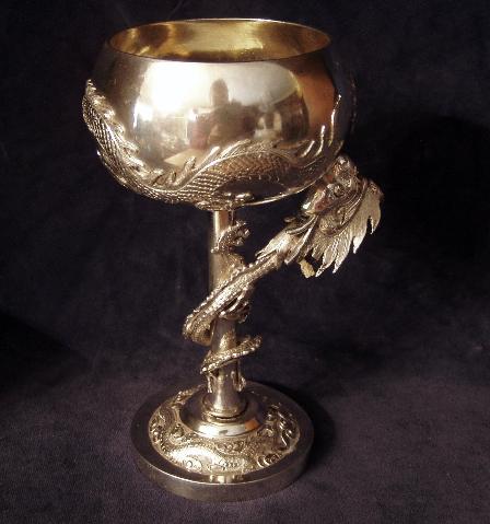 Trophy as Brandy Snifter atop a Dragon Entwined Stem