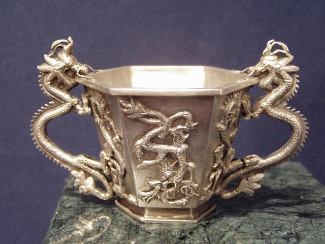 Chinese Silver Libation Cup