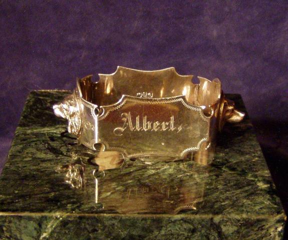 Dueling Dog Napkin Ring: Gorham