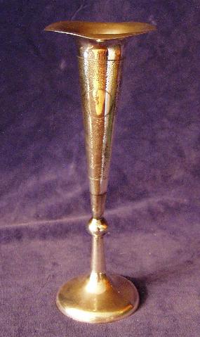 Chinese Export Silver trumpet Bud Vase